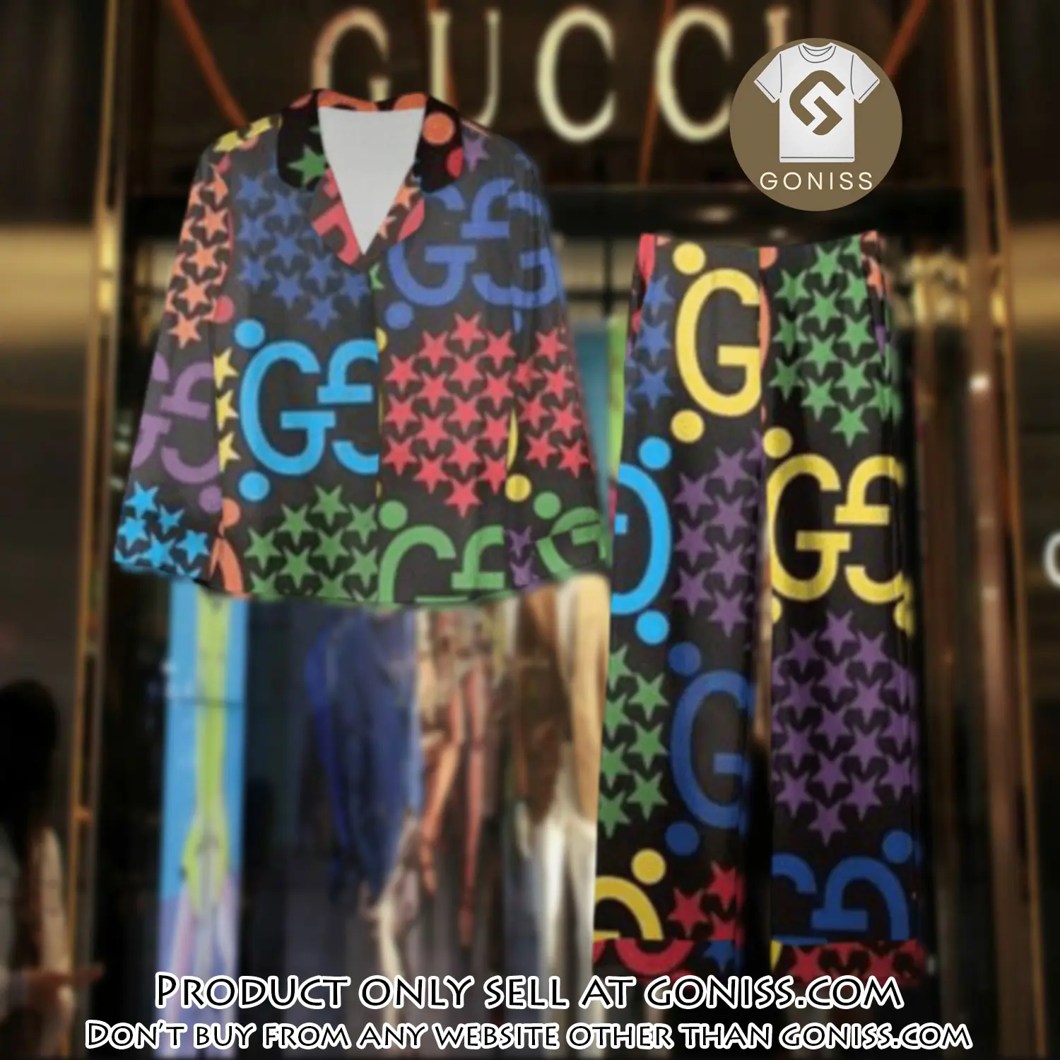 Trending luxury gc satin pajama set pjs1059 gn1219533